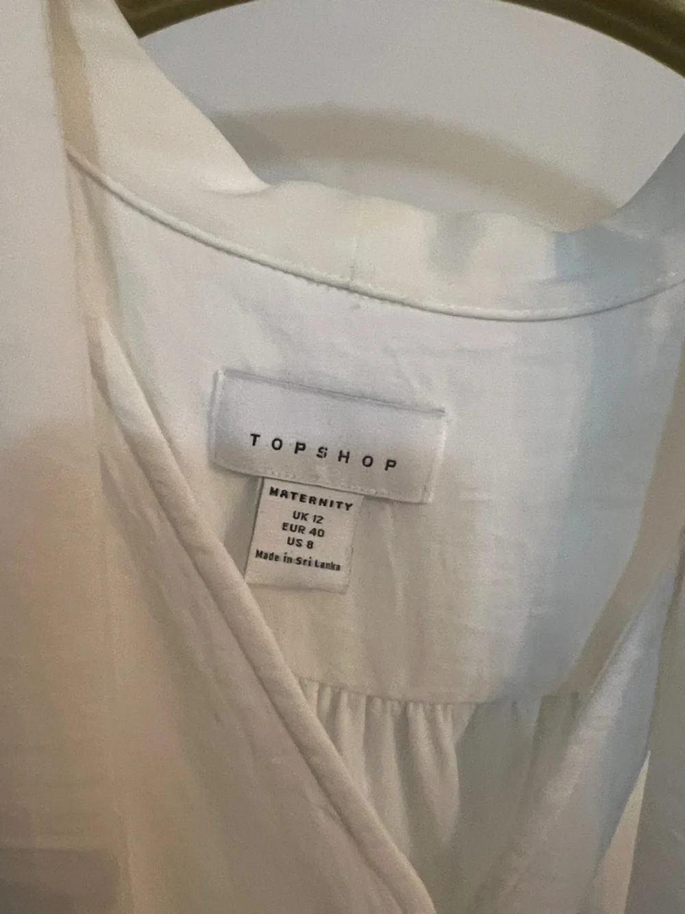 Topshop Maternity White Tiered V-Neck Maxi Dress with Tie - Picture 2 of 8